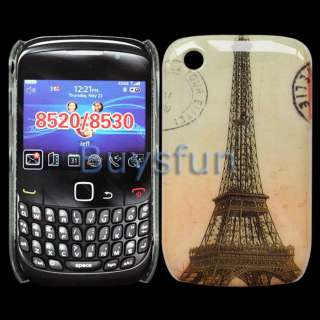 Paris Eiffel Tower Hard Cover Case Skin for BLACKBERRY CURVE 8520 9300 