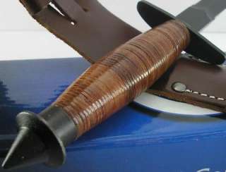 Colt V42 Trench Dagger Double Edge StackedLeather Knife  