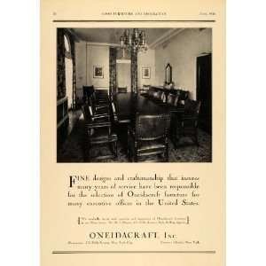  1930 Ad Oneidacraft Furniture W & J Sloane Office Table 