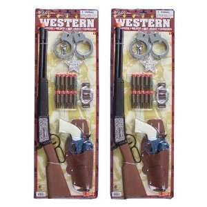  Western Cowboy Rifle & Pistol Set, 10 Pc Sports 