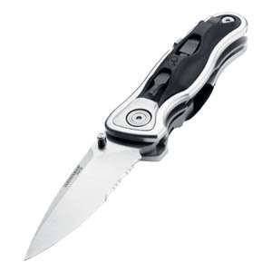  LEATHERMAN Knife e307x Straight/Serrated Edge Gray Nylon 