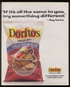 1989 Doritos Salsa Rio tortilla chips photo print ad  