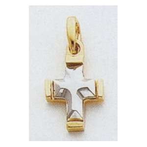  Two Tone Cross Charm   D1557 Jewelry