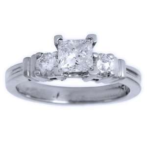   Diamond Platinum Three Stone Engagement Ring Sea Of Diamonds Jewelry
