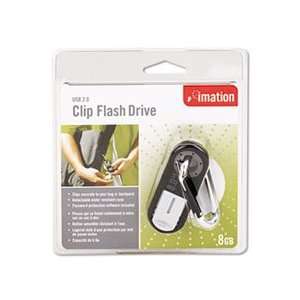  imation® IMN 26657 CLIP USB FLASH DRIVE, 8GB