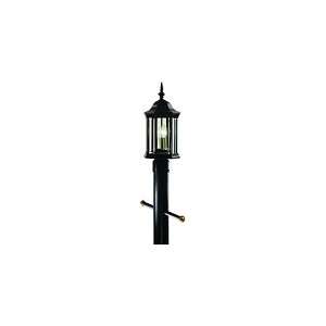   Tannery Bronze Outdoor Post Light with Clear Beveled Glass Panels 9977