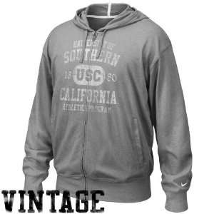 Nike USC Trojans Ash Friday Night Ultra Lightweight Full Zip Vintage 