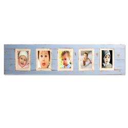 Boat Wood Cloudy Sky Blue 5 picture Frame (Thailand)  