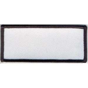 Blank Patch 3.5x1.5 White Background Black Border With Heat Seal Back 
