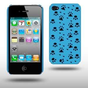  IPHONE 4 PET PAW PRINT LIGHT BLUE COVER CASE BY CELLAPOD 