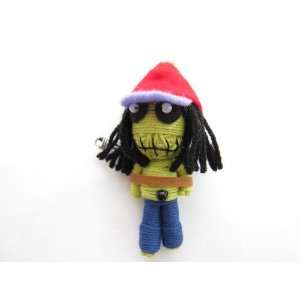  Zombie Guitar Player Voodoo String Doll Keychain 