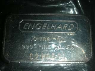OLD Engelhard 999+ Fine Silver 10oz Bar  
