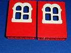 LEGO CITY TOWN TRAIN SPACE AIRPORT POLICE STATION RED WHITE WINDOWS 
