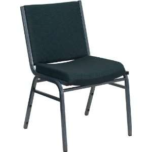  Thickly Padded, Green Fabric Stack Chair by Flash 