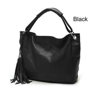 New Fashion Women Tassels Style Big Leather Tote Handbag Shoulder Bag 