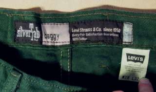 28x32 NWT NEW MENS LEVIS SILVER TAB BAGGY Green JEANS  