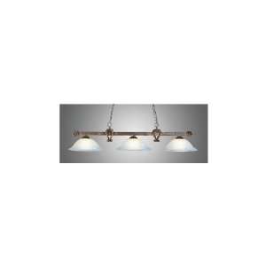  Westmore Lighting 3 Light Linear in Tiffany Bronze with GL 