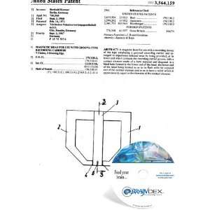  NEW Patent CD for MAGNETIC HEAD FOR USE WITH GROOVE TYPE 