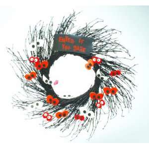 Tag Halloween Enter If You Dare Wreath, 22 Inch Diameter  