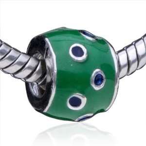   Enameled European Charm Bead Fits Pandora Bracelet Pugster Jewelry