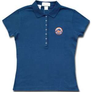  New York Mets Baby Rib Cotton Short Sleeve Womens Polo 
