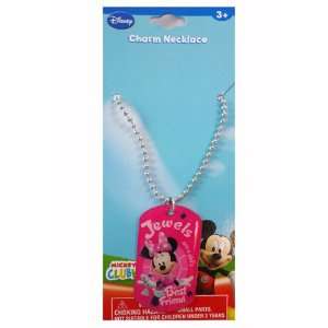  Minnie Mouse Charm Necklace   Disney Character Dog Tag 