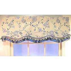 Belle Embroidery Floral and Striped Valance  