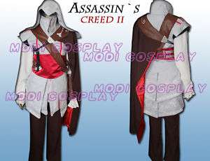 Assassins Creed II Ezio Anime Cosplay Costume,all size  