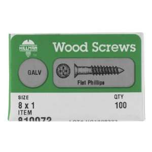 Bx/100 x 4 Hillman Phillips Flat Head Wood Screw (810072 