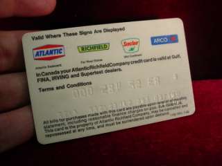   ARCO CREDIT CARD Gas Station COMPANY United States ENGLAND OIL  