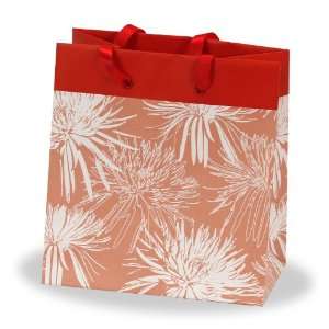 Berwick Dahlias Gift Bag, Red, 6 Wide x 6 1/2 High x 3 1/2 Deep, 12 