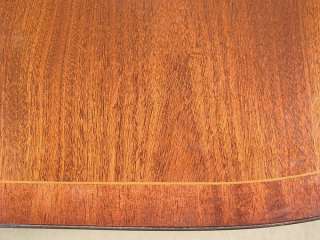Vintage 5Ft Inlaid Mahogany Oval Pedestal Dining Table  