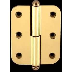 Door Hinges, Solid Brass, 2x2.5 Radius LOL Button Tip Hinge 92127 