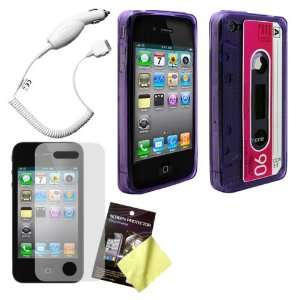  Cbus Wireless Purple/Hot Pink Flex Gel Cassette Tape Case 