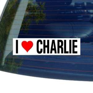  I Love Heart CHARLIE   Window Bumper Sticker Automotive