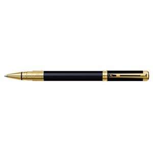  Waterman Perspective Black w/ Gold Rollerball Pen 