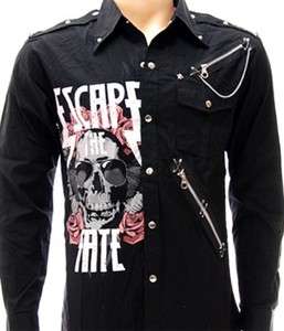 Escape the Fate Heavy Metal Rock Shirt Long Sleeve Sz L  