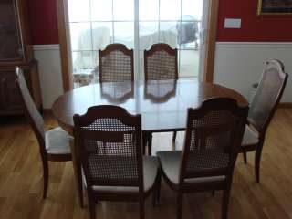 Dining Room Kitchen Table + 6 Chairs & China Hutch Set Home Household 
