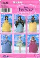 5673 OOP Barbie Disney Princess Doll Clothes  