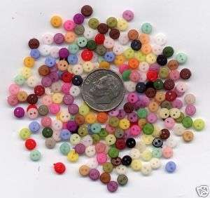 24,000+ pieces 4mm tiny doll buttons (.1575 inches)  