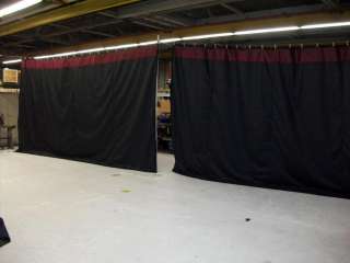   Stage Curtains Divider Partition 10 x 15 Black w/ Accent Color  