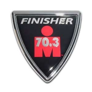  Ironman Metal 70.3 Finisher Shield Auto Emblem Automotive