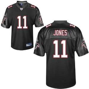   Jones #11 Falcons Black NFL Reebok Replica Jersey 