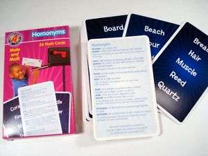 HOMONYMS Flashcards Set Montessori Teacher English NEW  