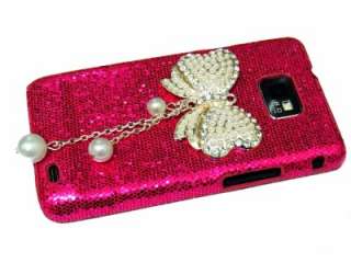   Bow Ribbon Case Cover for Samsung i9100 Galaxy S2 SII Red BW US  