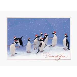 Penguins Having Fun Holiday Cards