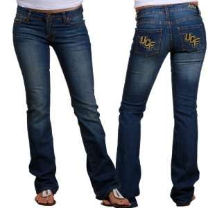  NCAA UCF Knights Ladies Signature Logo Denim Jeans Sports 