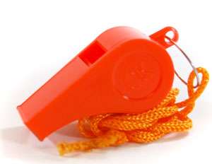 Bulk Lot of 72 NEW Safety Plastic Whistle with Lanyard  