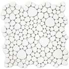   11x11 in Quarry White Gloss Porcelain Mosaic Tile (Pack of 10