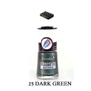  Nabi Magnetic Nail Polish   25 Dark Green .5 oz. Beauty